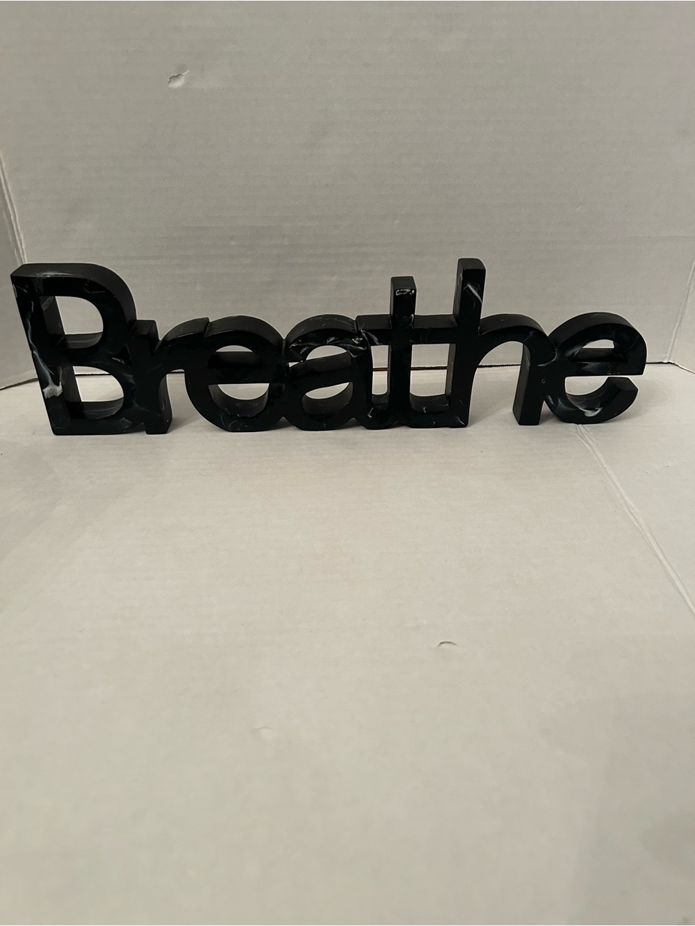 Breathe Black Decorative Wall Word Accent